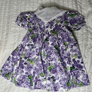 Vintage Girls 24 month Dress Summer Spring Purple Floral Sara Too Sara Kent Baby